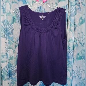 Sleeveless purple tank